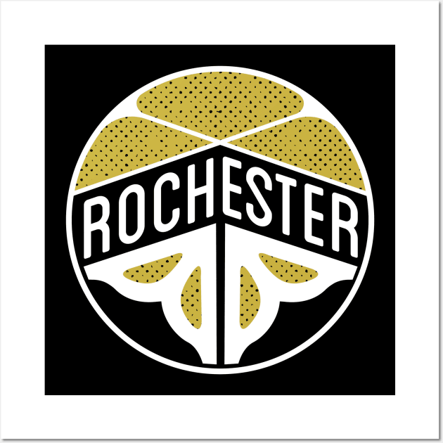 Rochester Flower logo Wall Art by todd_stahl_art